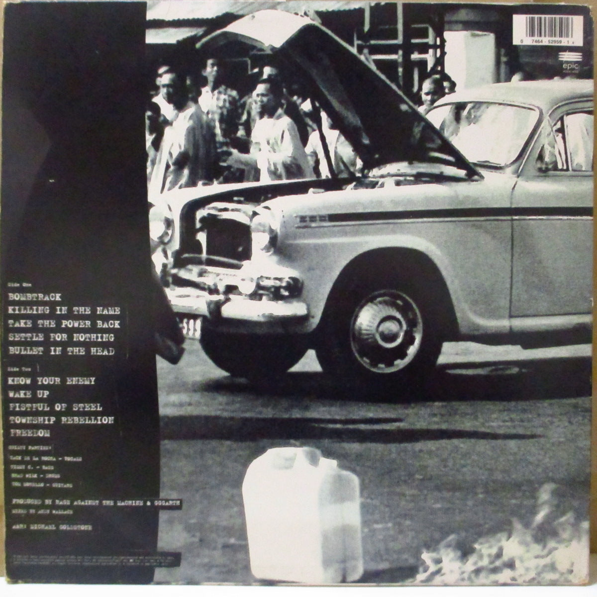 RAGE AGAINST THE MACHINE (レイジ・アゲインスト・ザ・マシーン) - S.T. <1st Album> (US オリジナル LP+ソフト紙インナー) '92年1stアルバム