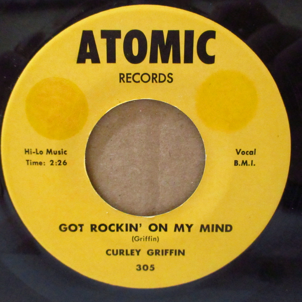 CURLEY GRIFFIN (カーリー・グリフィン) - Got Rockin' On My Mind (US '75 リプロ再発7インチ)ボッピン・ロカビリー!