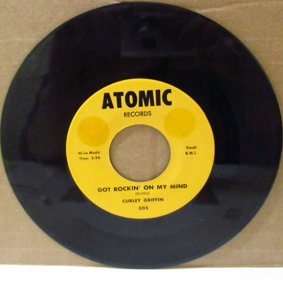 CURLEY GRIFFIN (カーリー・グリフィン) - Got Rockin' On My Mind (US '75 リプロ再発7インチ)ボッピン・ロカビリー!