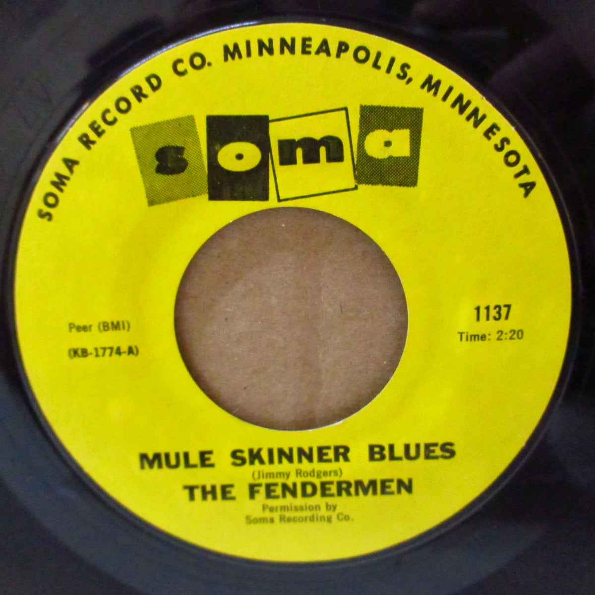 FENDERMEN / UNDERBEATS, THE (フェンダーメン / ジ・アンダービーツ) - Mule Skinner Blues / Book Of Love (US 70's 再発カップリング7インチ)'60年デビュー大ヒットカバー & ドゥワップ名曲カバー