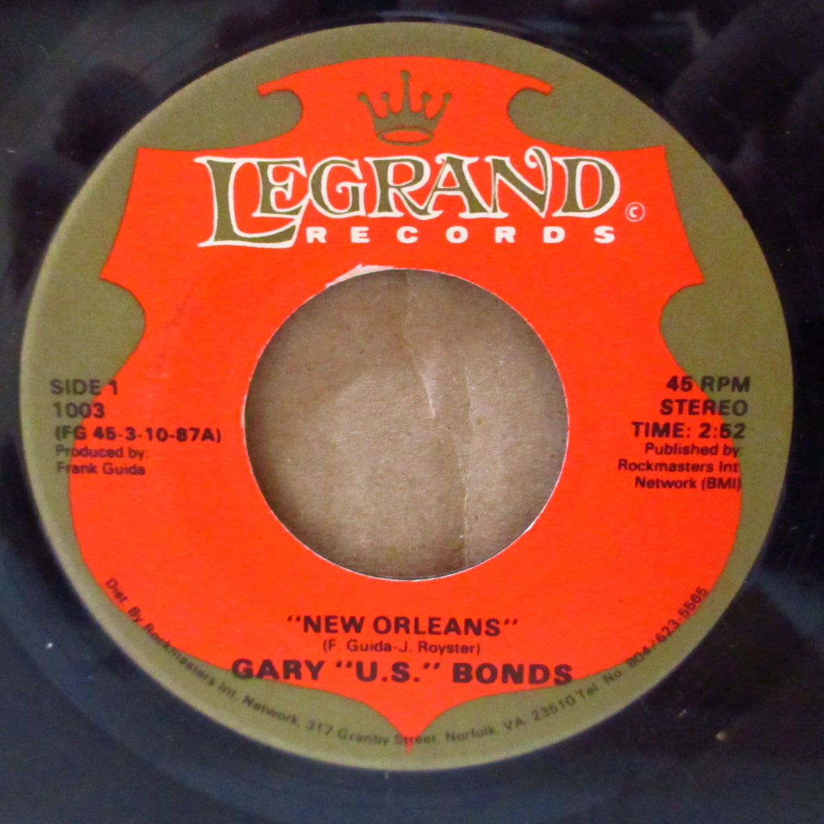 GARY U.S.BONDS (ゲイリーU.S.ボンド) - I Wanna Holler / New Orleans (US '87 正規再発 7インチ)ジャングル・ポップコーン!シングルカットはこれのみ!