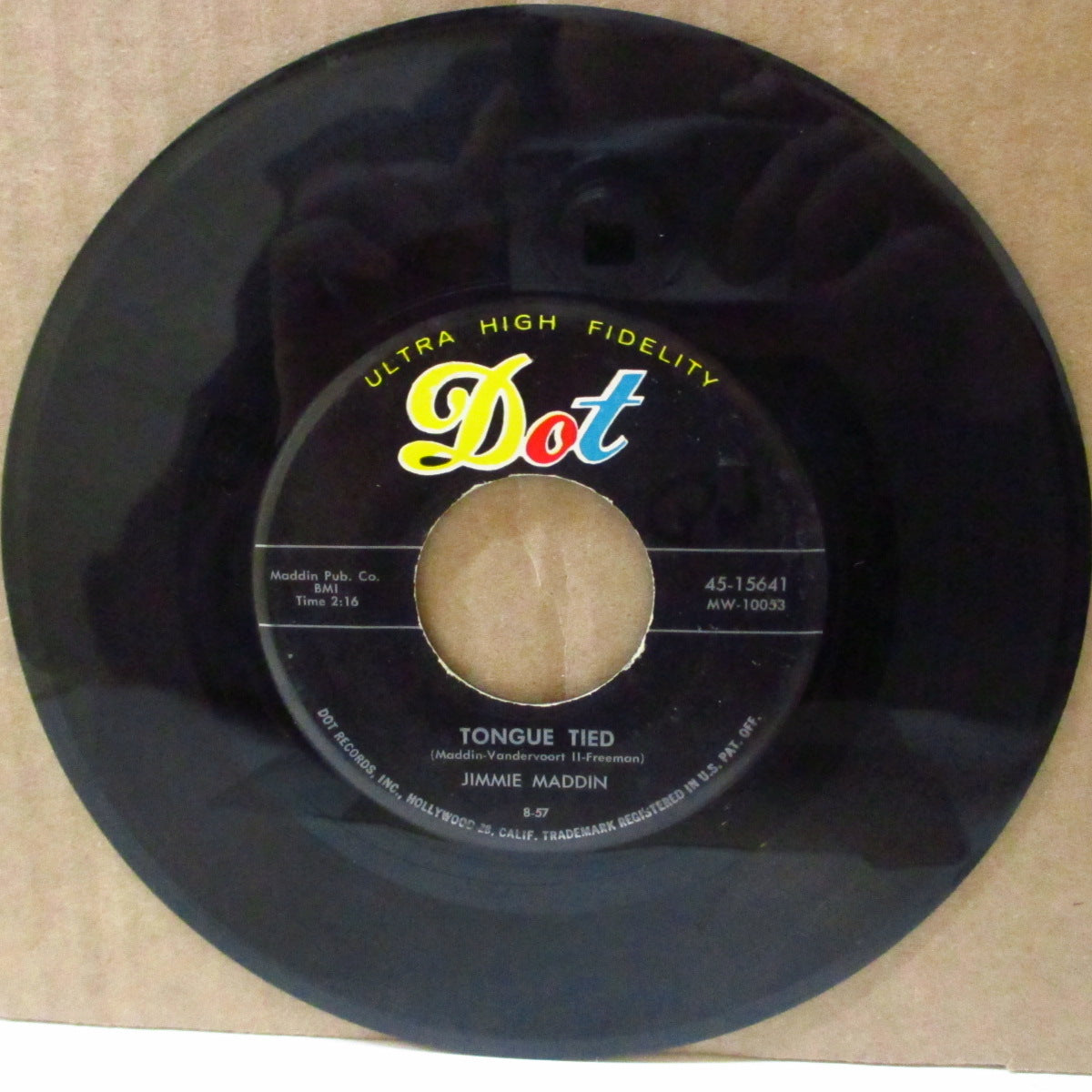 JIMMIE MADDIN (ジミー・マーディン) - Tongue Tied / You Know (US '57 オリジナル7インチ) ルイ・プリマ調スウィング・ポップ!