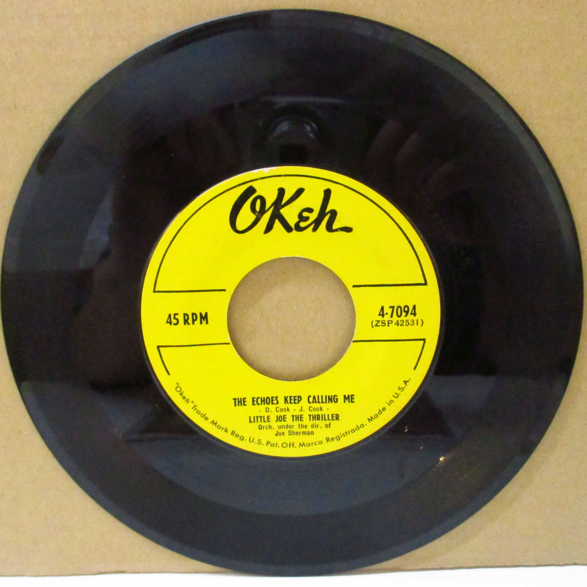 LITTLE JOE THRILLER (LITTLE JOE & THE THRILLERS) (リトル・ジョー&ザ・スリラーズ) - The Echoes Keep Calling Me (US '57 オリジナル7インチ)ドゥワップ・ジャイヴァー!