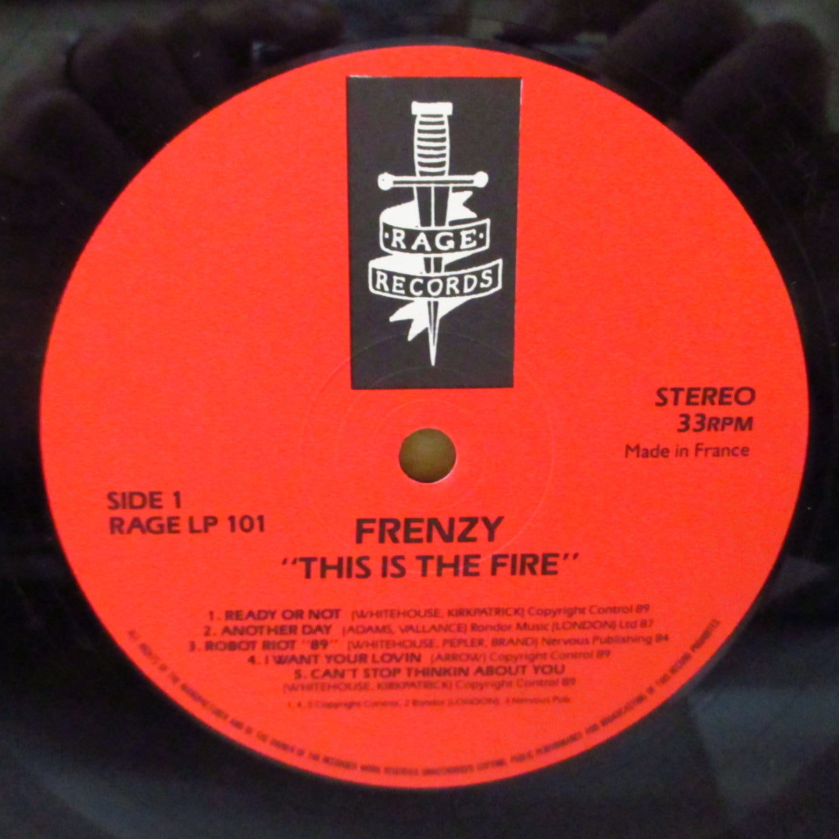 FRENZY (フレンジー) - This Is The Fire (UK オリジナル LP+固紙インナー) '89年5thアルバム