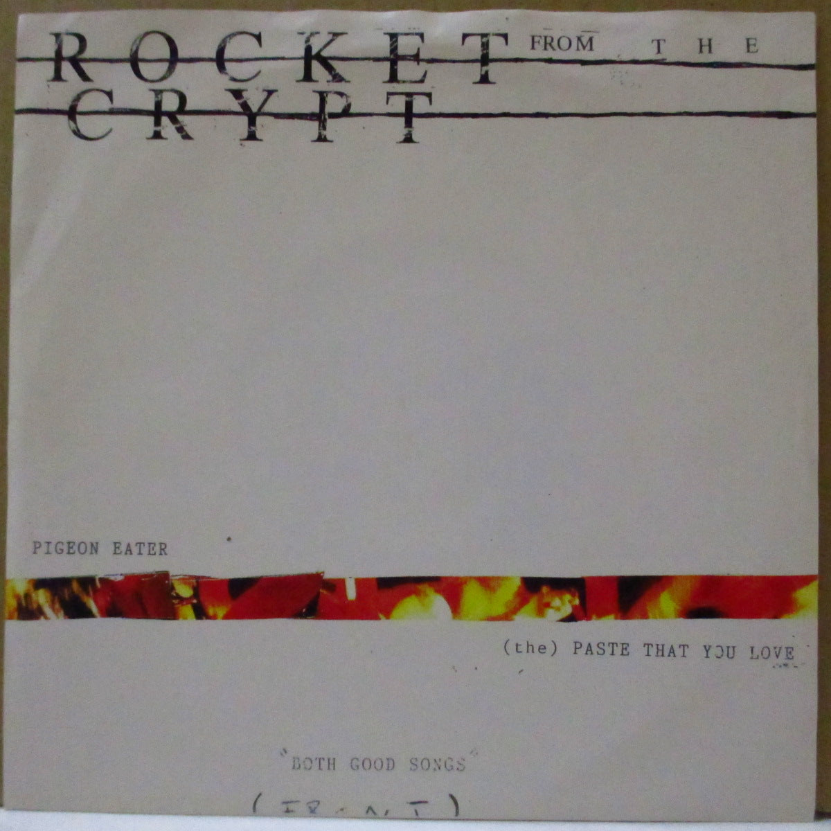 ROCKET FROM THE CRYPT (ロケット・フロム・ザ・クリプト) - Both Good Songs (US オリジナル「光に透かすと赤盤」 7インチ+光沢ジャケ, ミニインサート)