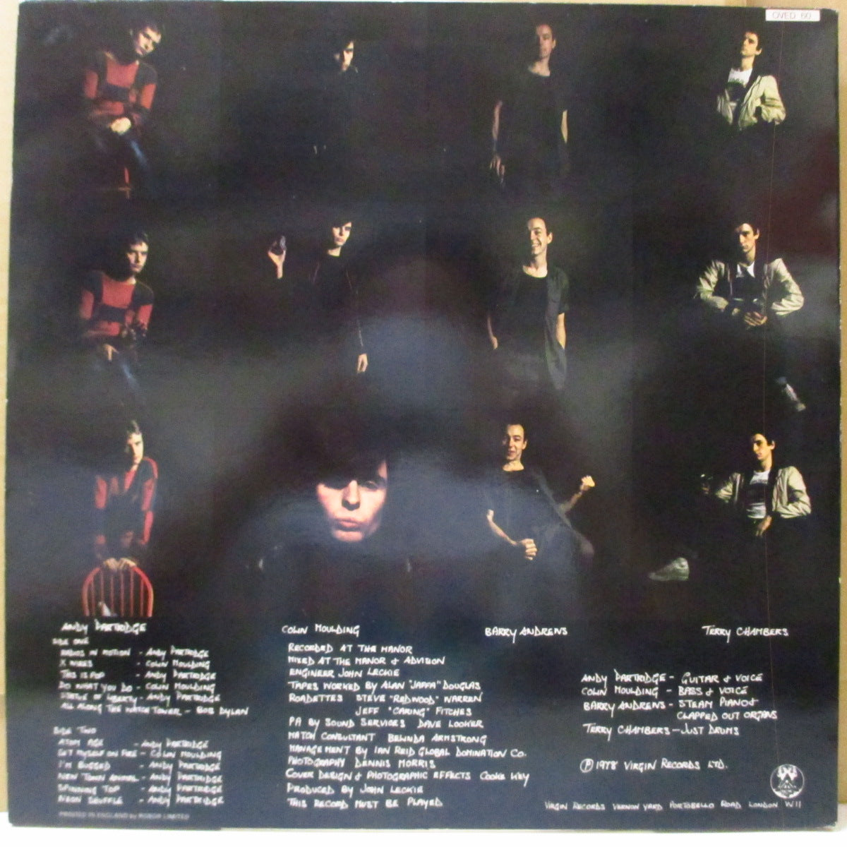 XTC - White Music (UK '84 再発 "OVED 60" グリーン&レッドラベ LP/バーコード無しジャケ) '78年1stアルバム