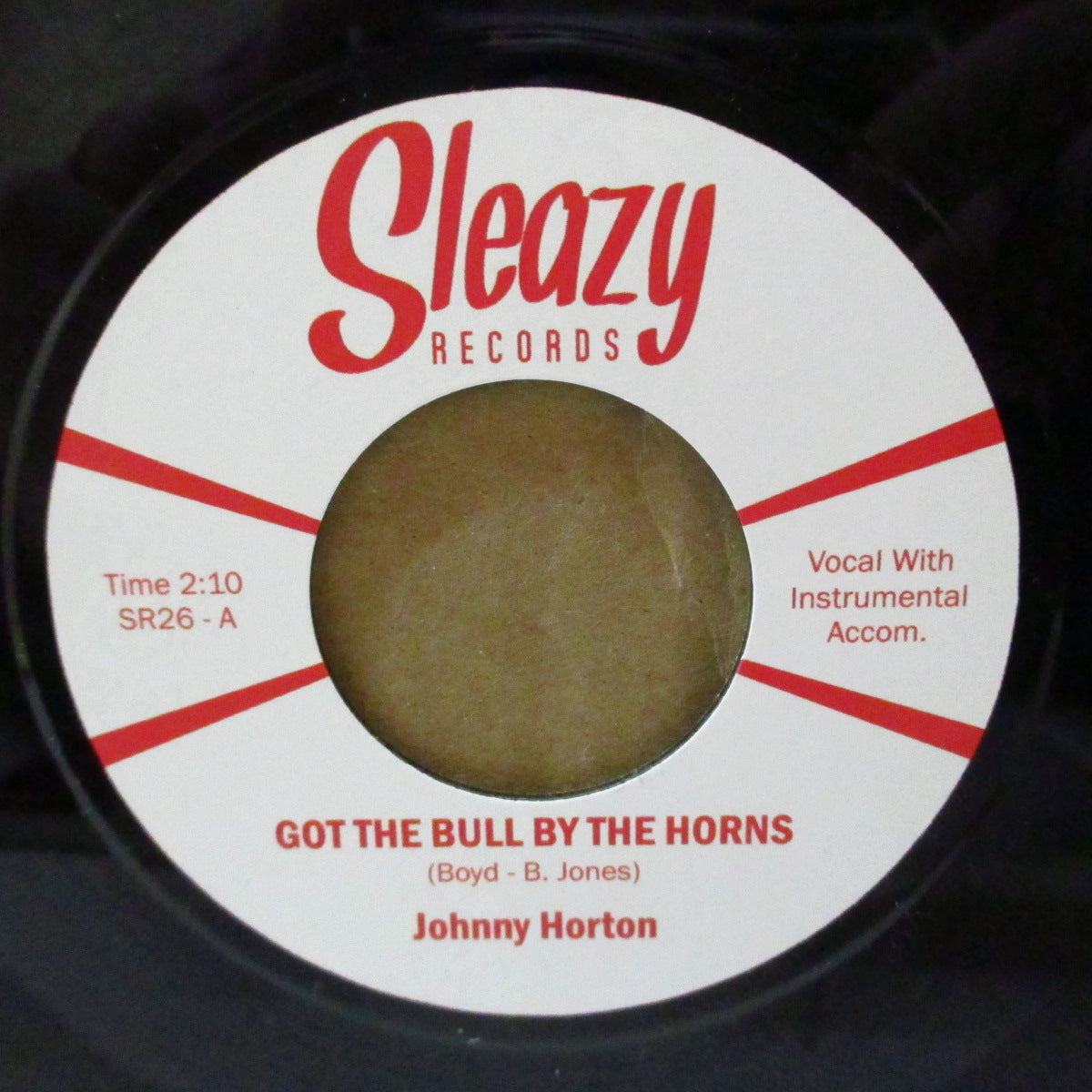 JOHNNY HORTON (ジョニー・ホートン) - Got The Bull By The Horns (スペイン '11 限定ジャケ付き再発7インチ/廃盤)ロカビリー・ジャイバー原曲!