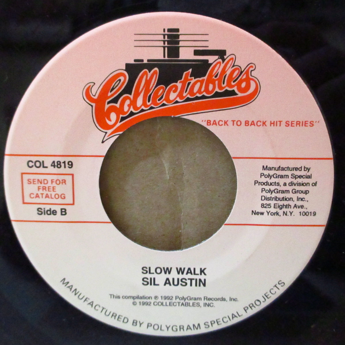 LONNIE DONEGAN / SIL AUSTIN (ロニー・ドネガン / シル・オースティン) - Rock Island Line / Slow Walk (US '92 再発カップリング 7インチ)英国スキッフル & R&Bストロール名曲!