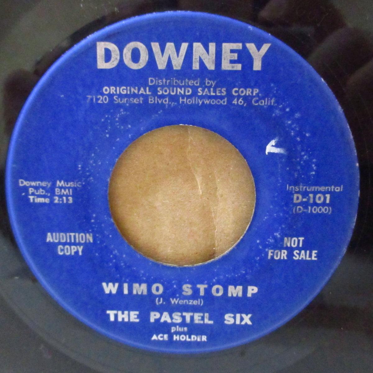 PASTEL SIX (パステル・シックス) - Twitchin / Wimo Stomp (US '62 プロモ・クレジット・ラベ 7インチ)ロッキン・サーフ・ティティシェイク!