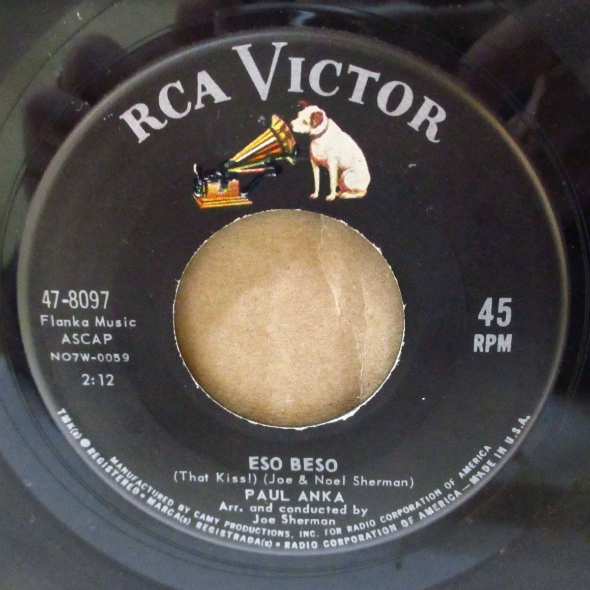 PAUL ANKA (ポール・アンカ) - Eso Beso (That Kiss) (US '62 オリジナル・ジャケ付 7インチ) ジョージ・フェイムのカバー原曲、ラテンPOP名曲 & ディキシー調ティーン!