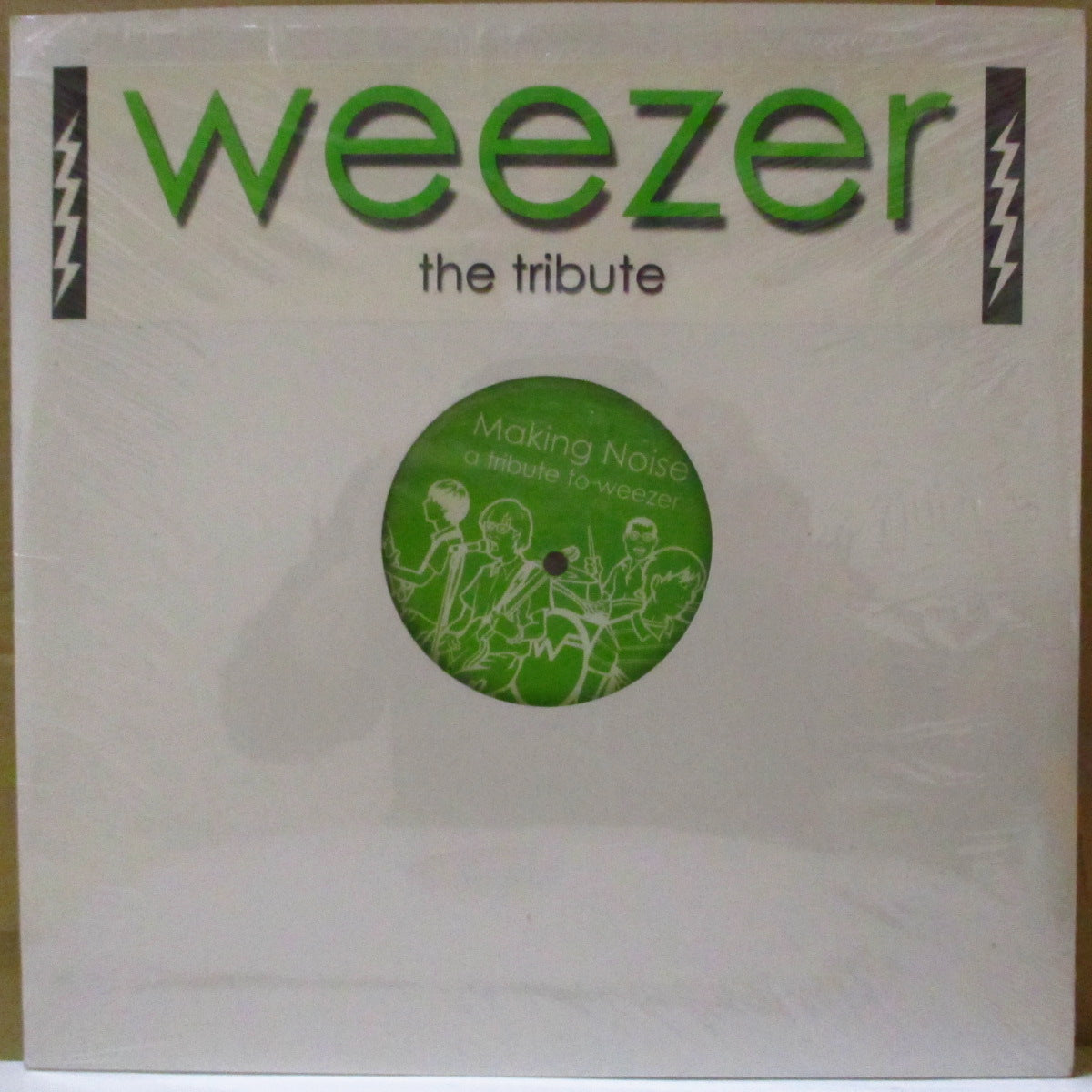 V.A. ('00s USパワーポップ/ポップパンク・コンピ) - Making Noise - A Tribute To Weezer (US '01 限定「緑マーブル盤」 LP/レアステッカー付きダイカットスリーブ) Weezerトリビュート