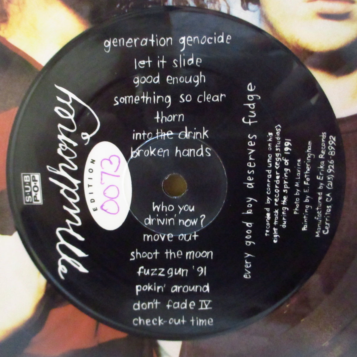 MUDHONEY (マッドハニー) - Every Good Boy Deserves Fudge (US ナンバリング入り限定「ピクチャー盤」 LP+PVC) '91年2ndアルバム