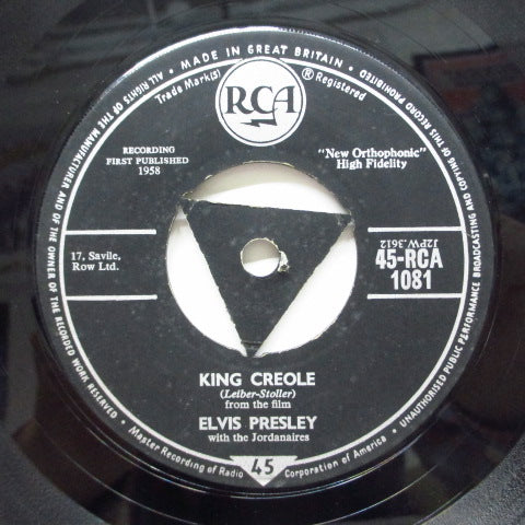 ELVIS PRESLEY (エルヴィス・プレスリー) - King Creole (UK Orig)