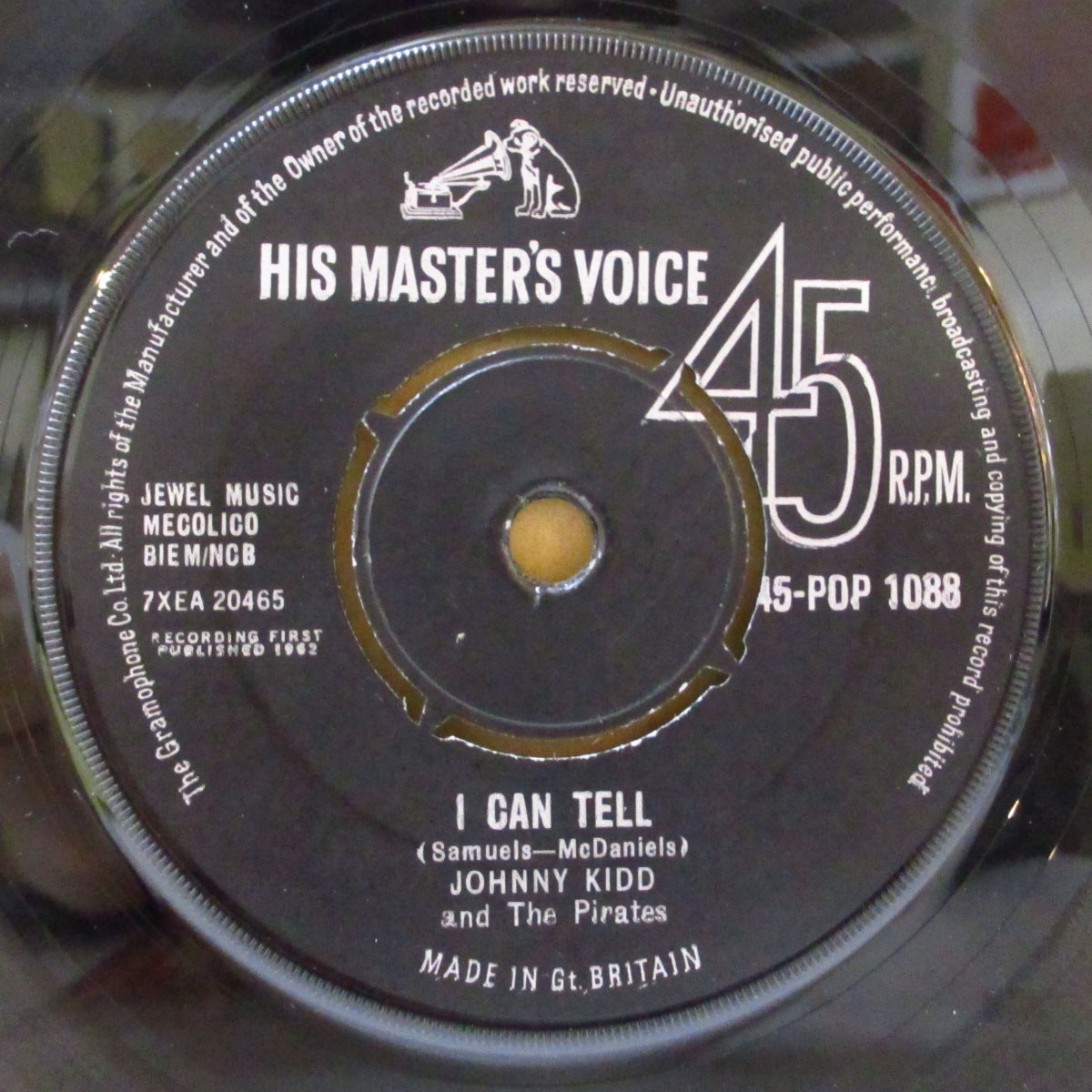 JOHNNY KIDD & THE PIRATES (ジョニー・キッド & ザ・パイレーツ) - I Can Tell (UK '62 セカンドプレス「黒ラベ」7インチ+カンパニー・スリーブ) Bo Diddley名曲のロッキン・カヴァ!