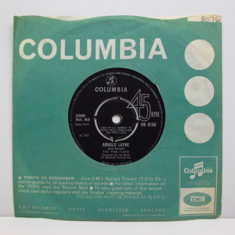 PINK FLOYD (ピンク・フロイド) - Arnold Layne (UK オリジナル「ラウンドセンター」7"+カンパニースリーブ)