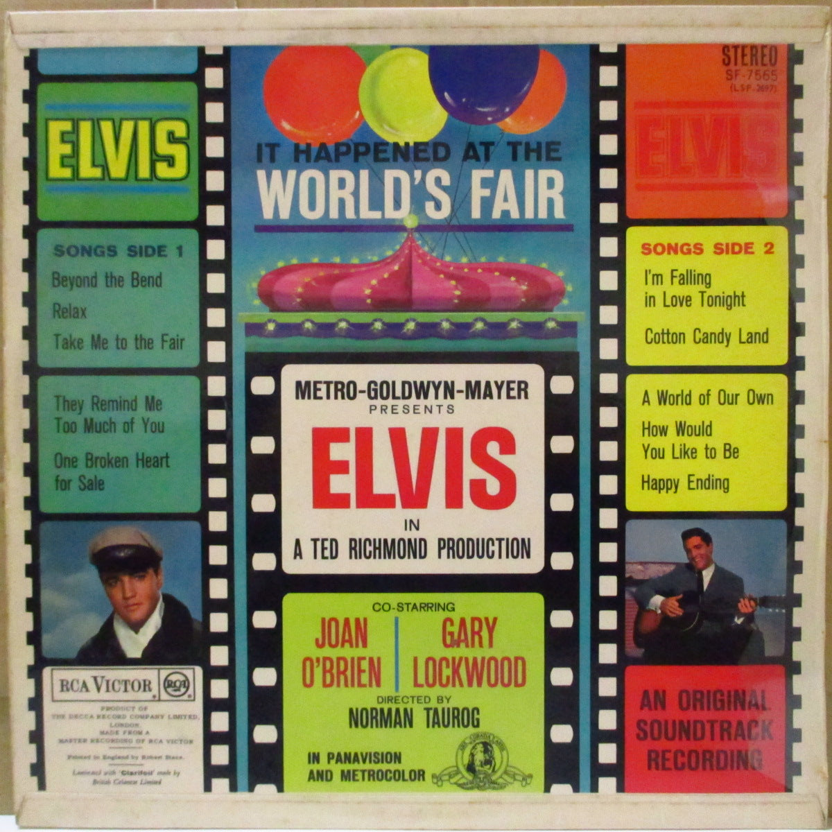ELVIS PRESLEY (エルヴィス・プレスリー) - It Happened At The World's Fair (UK '63 初回ラベ・オリジナル「ステレオ」LP/両面コーティング折り返しジャケ)主演映画サントラ