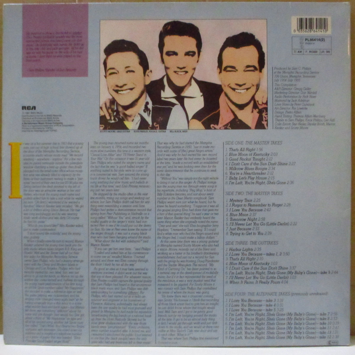 ELVIS PRESLEY (エルヴィス・プレスリー) - The Complete Sun Sessions (EU '87 オリジナル「円形銀ロゴ・ラベ 」LPx2枚組/光沢見開きジャケ)Sun社コンプリート収録全33曲