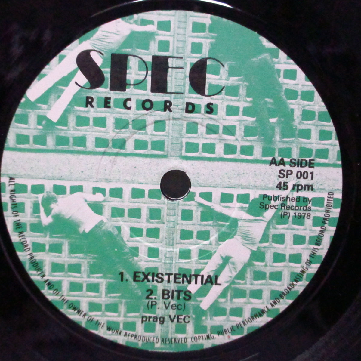 PRAG VEC (プラグ・ヴェク) - Bits +3 (UK オリジナル 7"/光沢固紙折り返しジャケ) 両ラベ共に「黒文字」、滑り止めリング無 Ver !