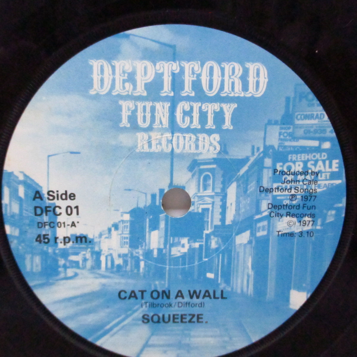 SQUEEZE (スクイーズ) - Packet Of Three EP (UK '79 再発 7"/「青/紫」光沢固紙ジャケ) オリジナル盤とはジャケ違い!