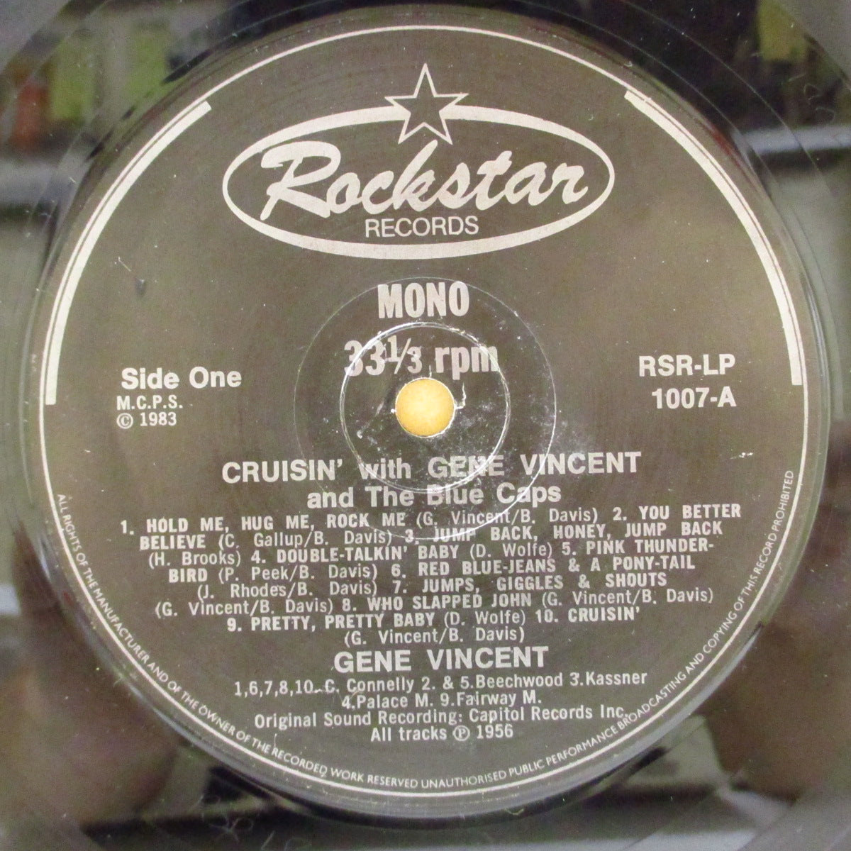GENE VINCENT (ジーン・ヴィンセント) - Cruisin' With (UK '83 オリジナル・モノラル LP)'56〜‘58年セッション録音編集盤。
