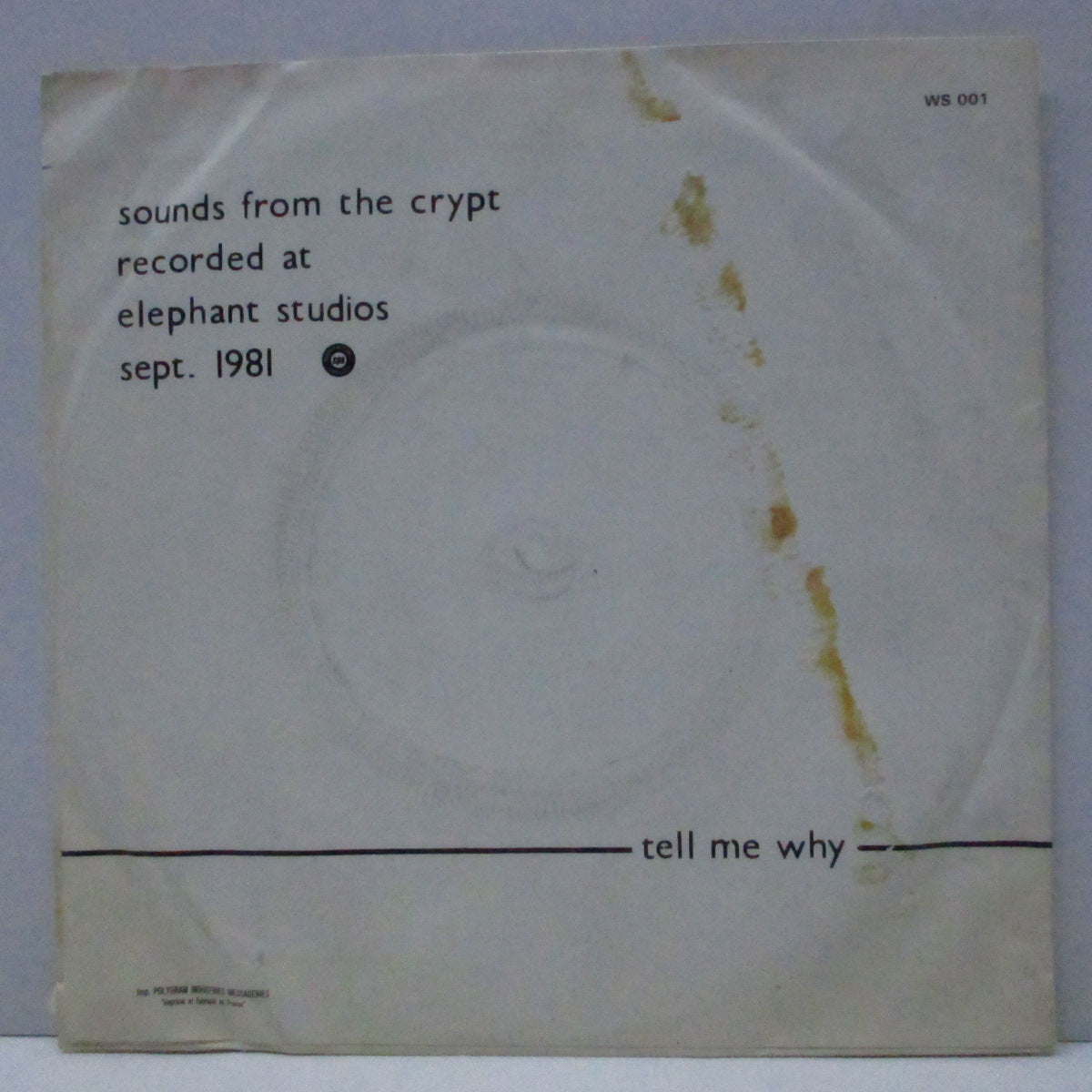 WILD SIDE, THE (ザ ・ワイルド・サイド) - Cold As Ice (UK オリジナル 7"/光沢ソフト紙ジャケ) 英国オブスキュア・ポストパンク !