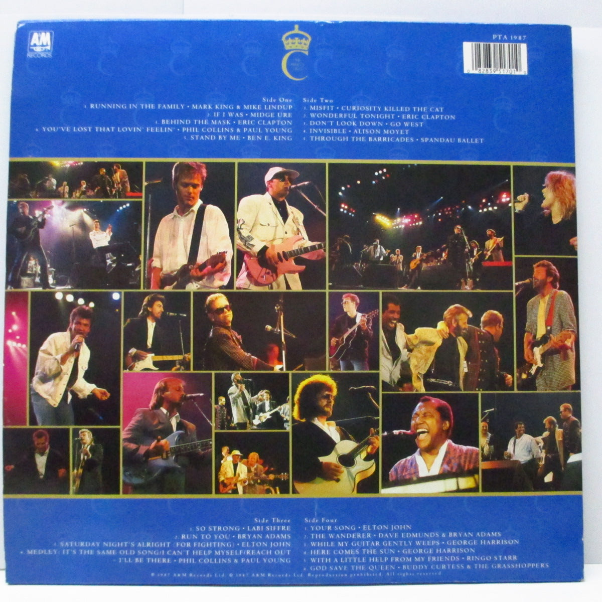 V.A. (「プリンス・トラスト」ベネフィットコンサート・コンピ!) - The Prince's Trust Concert 1987 (UK オリジナル 2xLP+インナー)