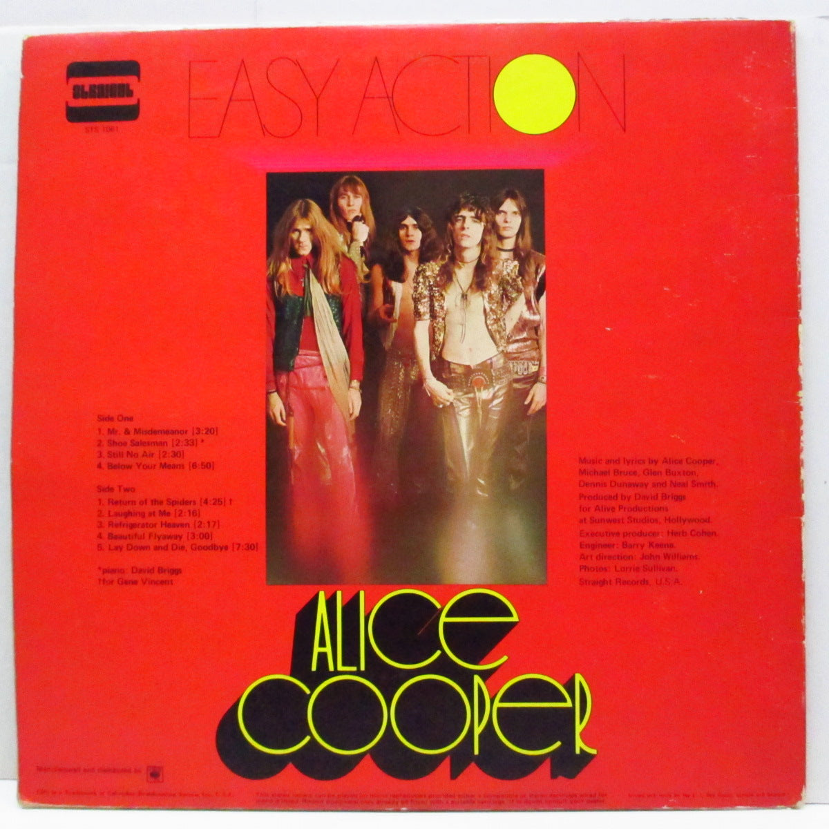 ALICE COOPER (アリス・クーパー) - Easy Action (UK オリジナル LP/見開ジャケ)