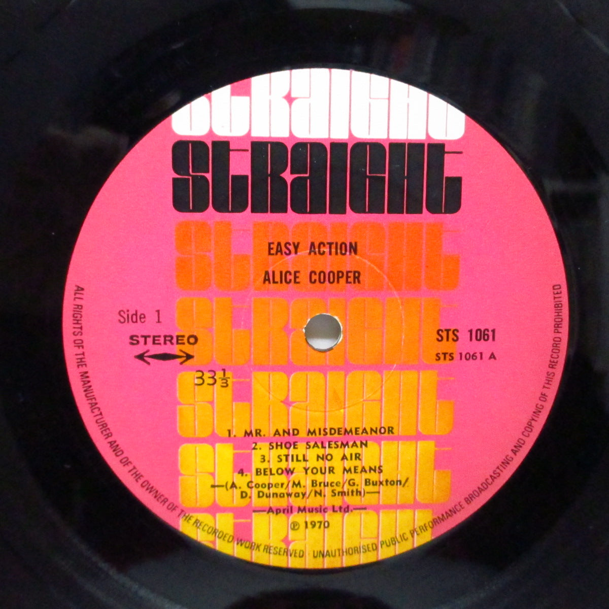 ALICE COOPER (アリス・クーパー) - Easy Action (UK オリジナル LP/見開ジャケ)