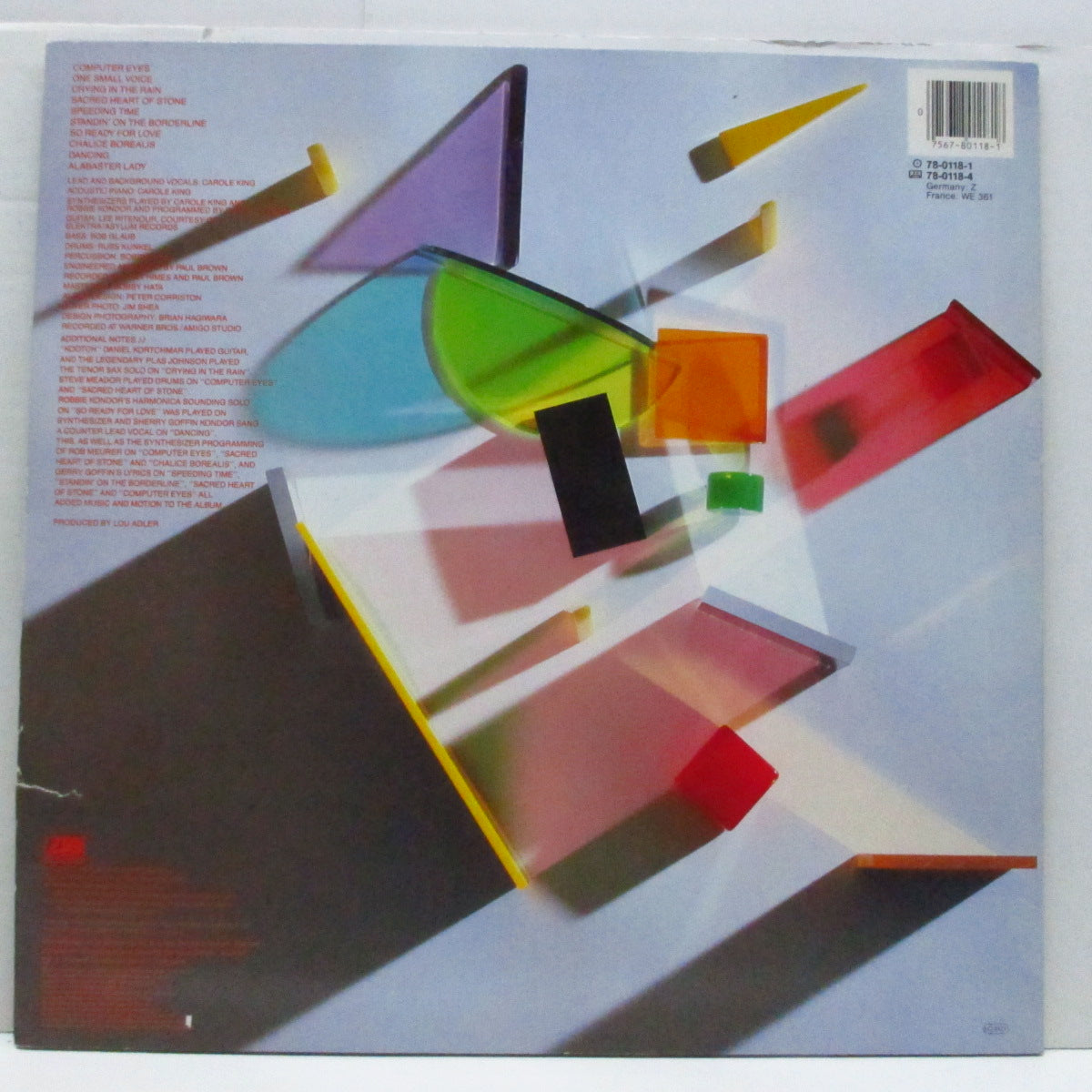 CAROLE KING (キャロル・キング) - Speeding Time (German オリジナル LP+インナー)