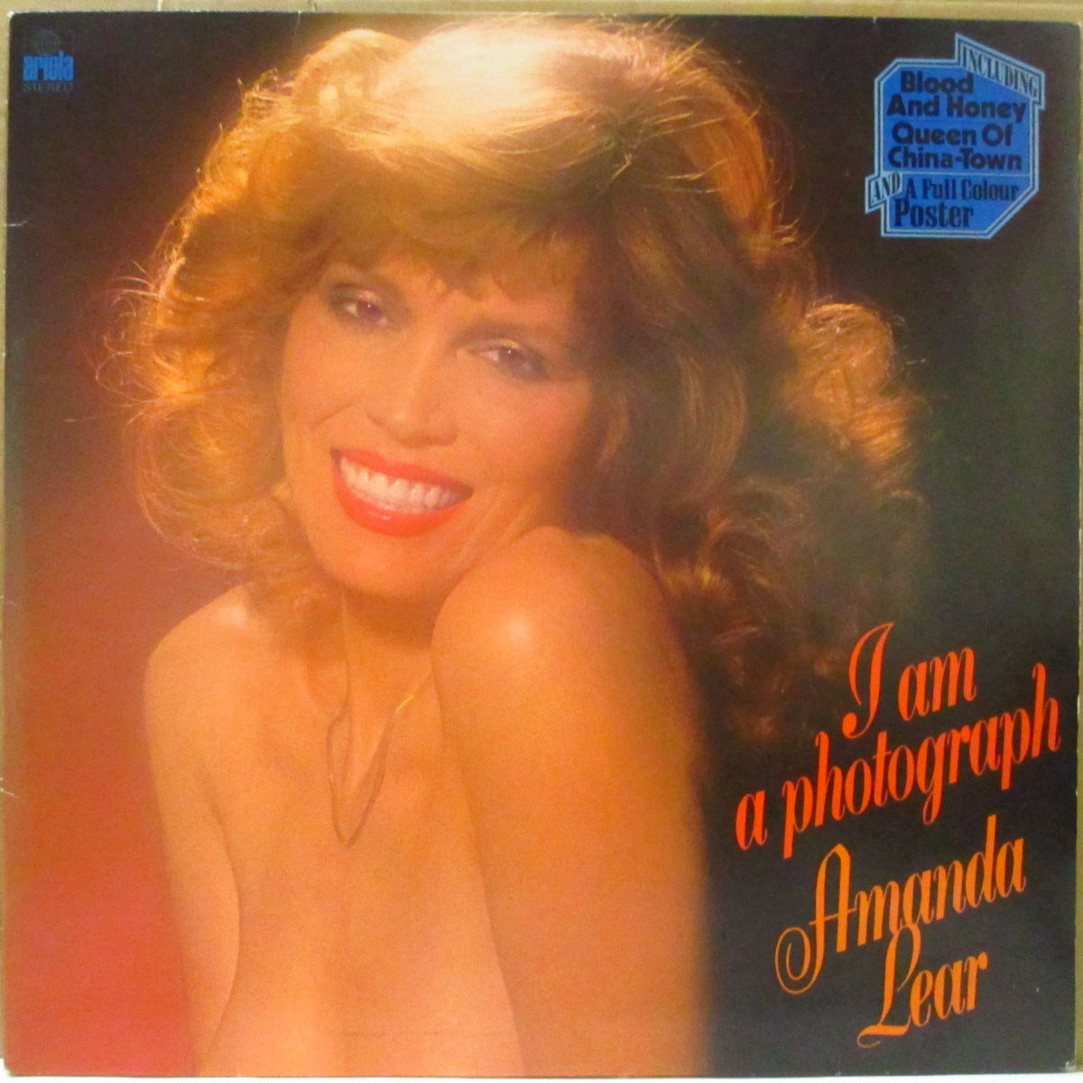 AMANDA LEAR (アマンダ・リア) - I Am A Photograph (ドイツ '77 再発品番「25473 XO」ステレオ LP+インナー、ヌードポスター) デビューアルバム!
