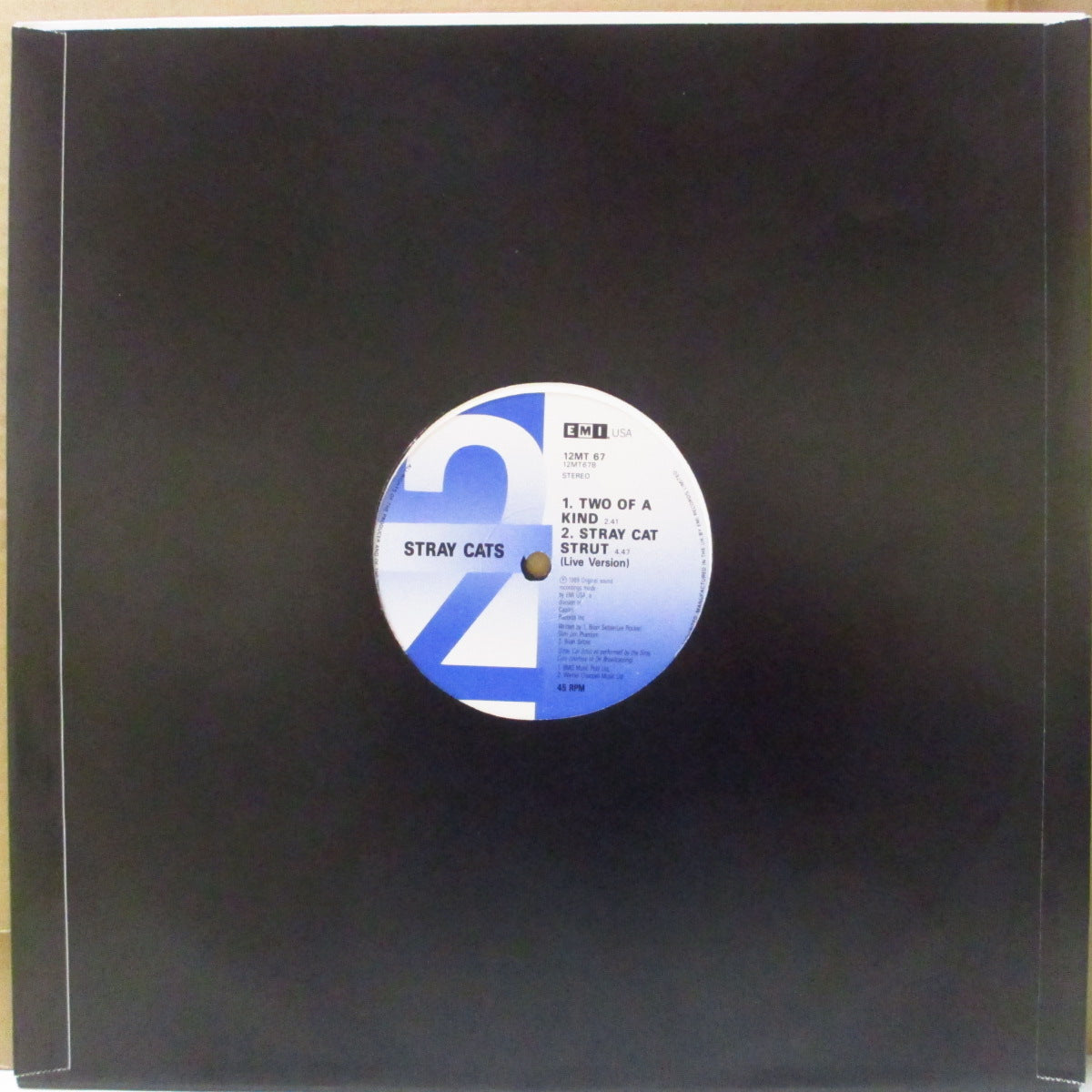 STRAY CATS (ストレイ・キャッツ) - Gina (UK '89 オリジナル3曲入り 12インチ/黒ダイカットスリーブ)