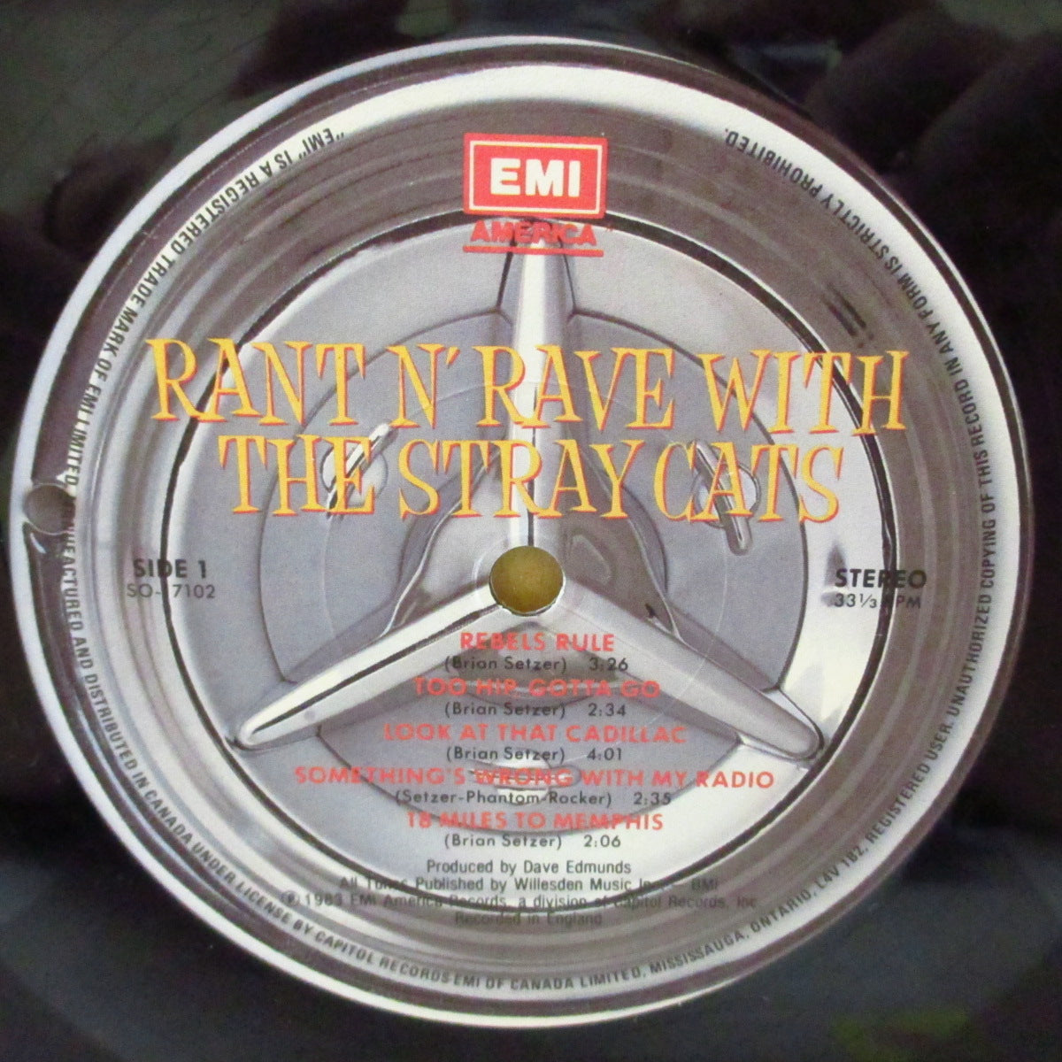 STRAY CATS (ストレイ・キャッツ) - Rant N' Rave With (Canada オリジナル LP+ソフト紙インナー) '83年3rdアルバム
