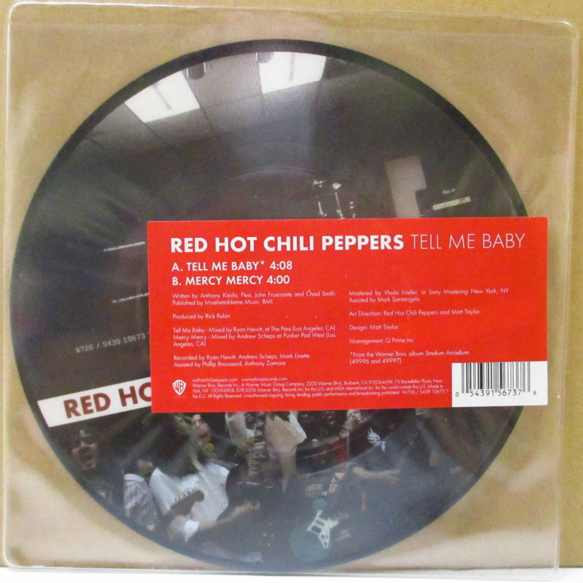 RED HOT CHILI PEPPERS (レッド・ホット・チリ・ペッパーズ) - Tell Me Baby (UK 限定ピクチャー 7インチ+レアステッカー付きPVC)