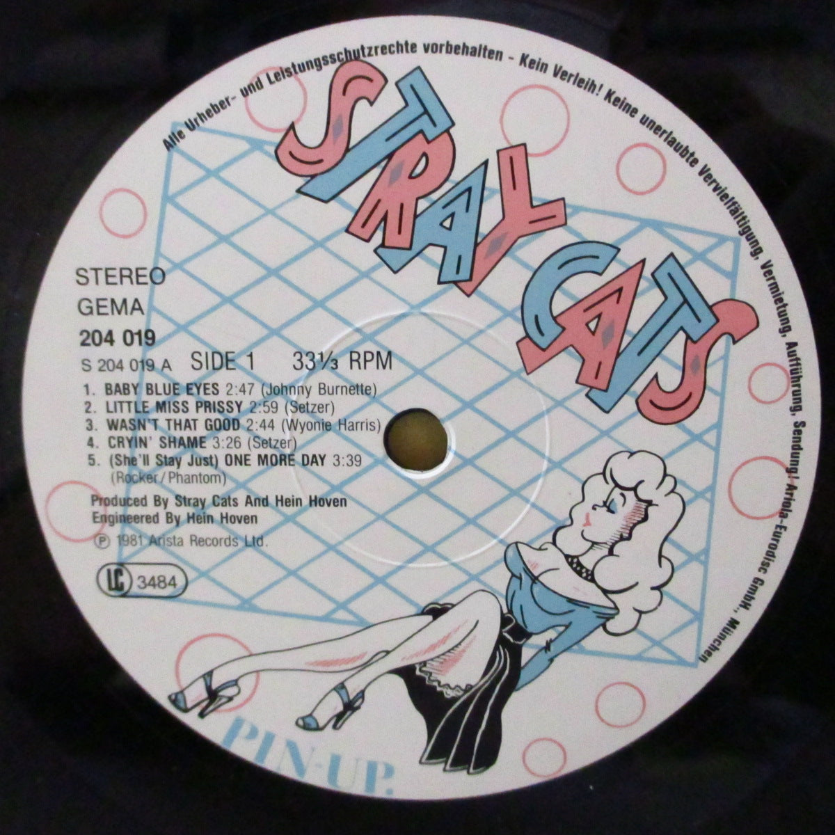 STRAY CATS (ストレイ・キャッツ) - Gonna Ball (German 80's 再発 LP/カセット表記&バーコード無し光沢ジャケ) '81年2ndアルバム