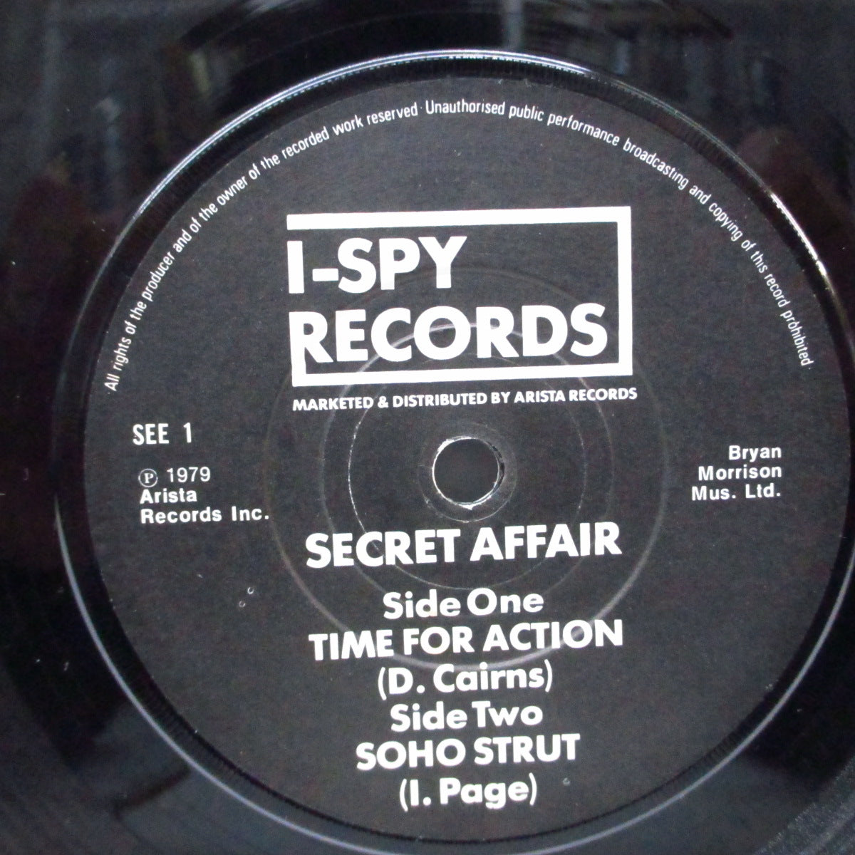 SECRET AFFAIR (シークレット・アフェア) - Time For Action (UK オリジナル「紙ラベ」7"/初回「茶色の紙袋」ジャケ) '79年ファースト!
