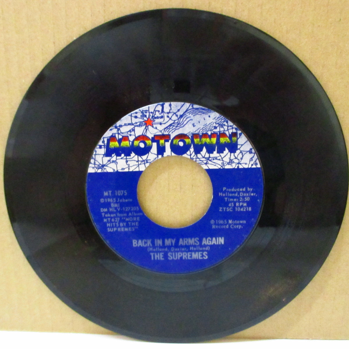 SUPREMES (ザ・スプリームス) - Back In My Arms Again (US '65 オリジナル7インチ/スチレン盤)