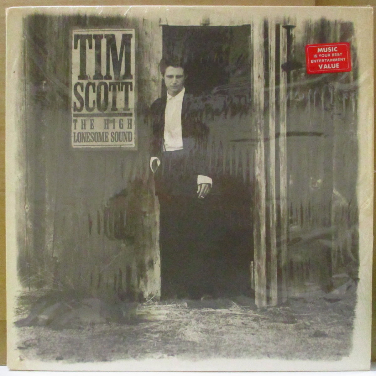 TIM SCOTT (ティム・スコット) - The High Lonesome Sound (Canada オリジナル LP+インナー/レアステッカー付き光沢ジャケ) 元ロカッツ、ソロ'87年2ndアルバム
