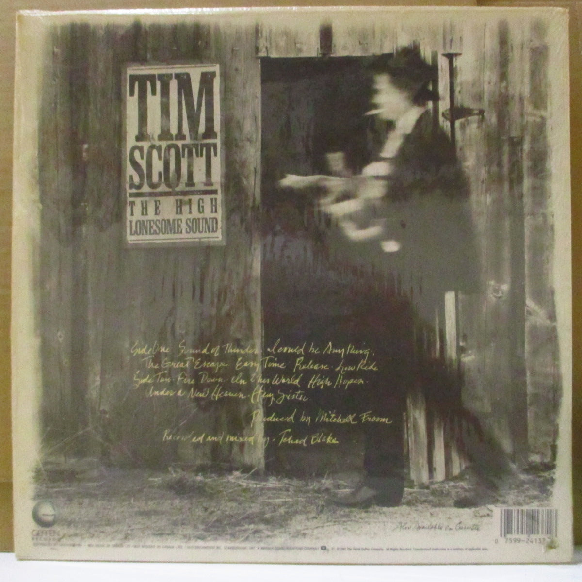 TIM SCOTT (ティム・スコット) - The High Lonesome Sound (Canada オリジナル LP+インナー/レアステッカー付き光沢ジャケ) 元ロカッツ、ソロ'87年2ndアルバム