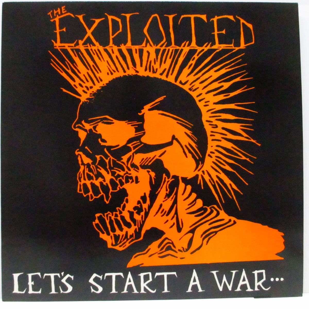 EXPLOITED, THE (ジ・エクスプロイテッド) - Let's Start A War... (UK 80's 再発 LP/オレンジスカルロゴ「シングルジャケ」)