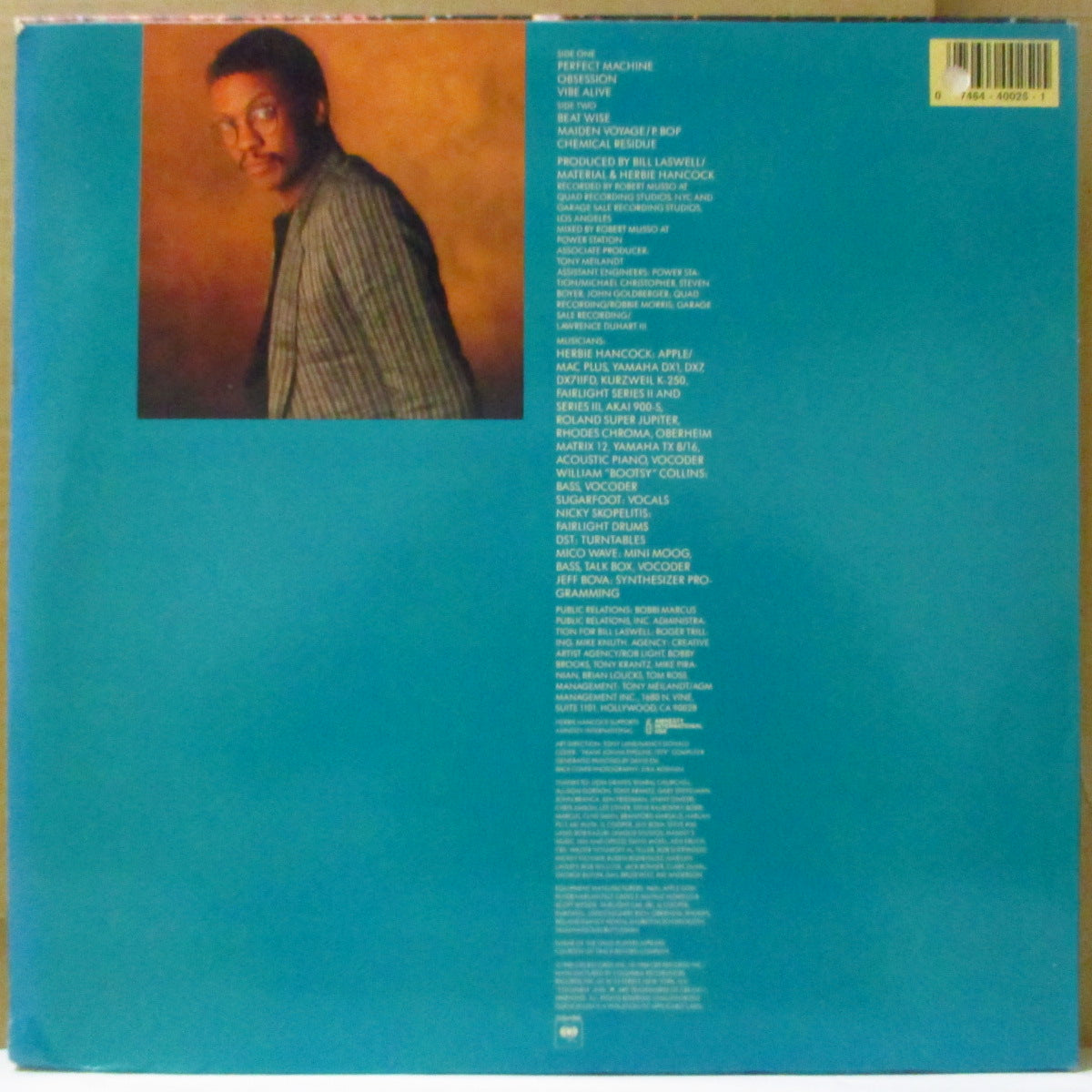 HERBIE HANCOCK (ハービー・ハンコック) - Perfect Machine (US '88 オリジナル・ステレオ LP)CD全盛時に限定発売されたアナログ盤。