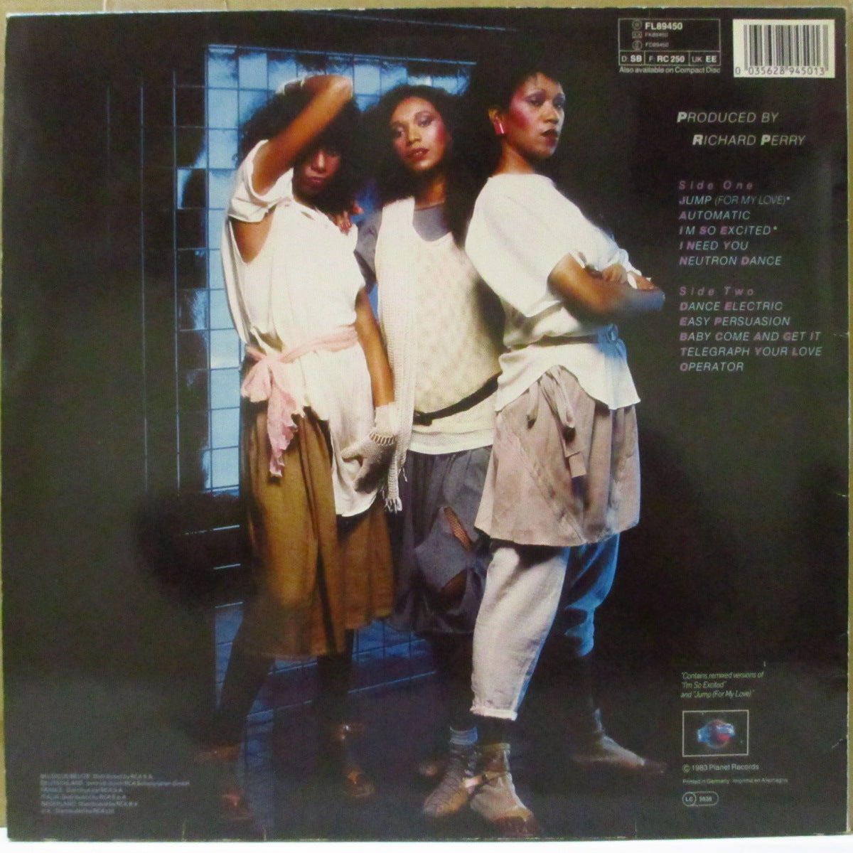 POINTER SISTERS (ポインター・シスターズ) - Break Out (UK-EU '84 再発品番「FL89450」ステレオ LP+インナー)'83年名作アルバム!