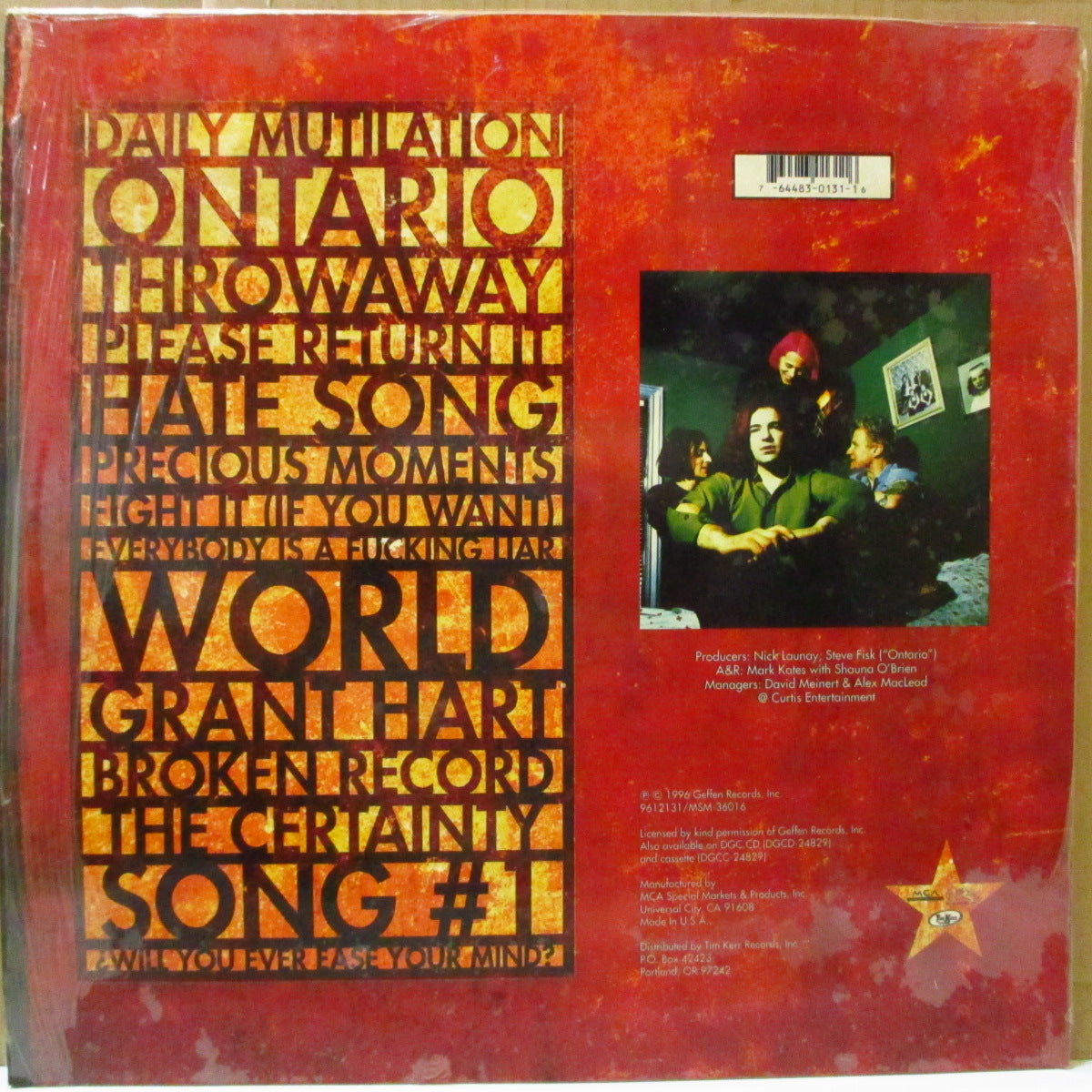 POSIES, THE (ザ・ポウジーズ) - Amazing Disgrace (US オリジナル180グラム重量 LP) '96年4thアルバム