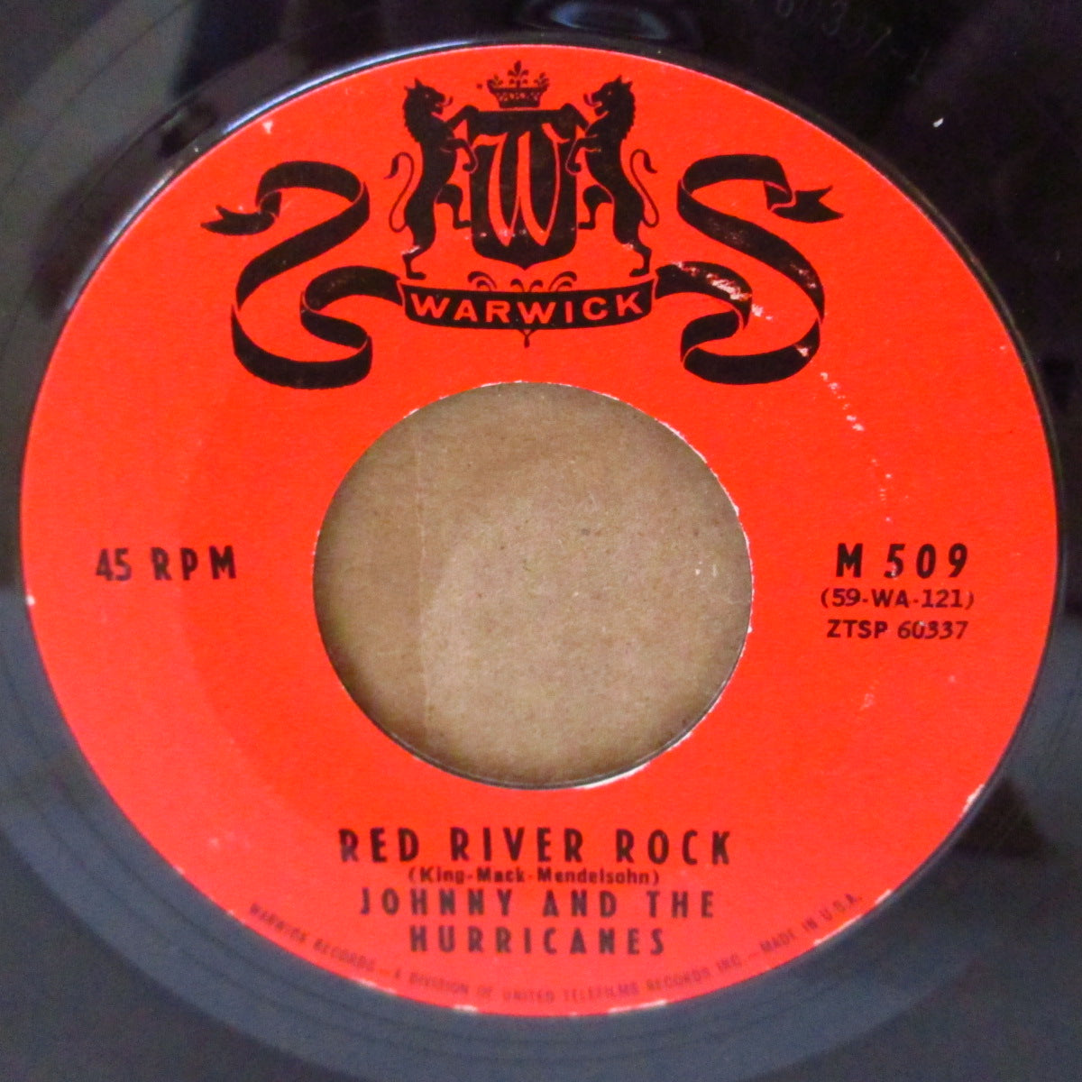 JOHNNY AND THE HURRICANES (ジョニー&ザ・ハリケーンズ) - Red River Rock (US 50's 再発「黒馬ロゴ、赤ラベ」7インチ) 大ヒット・ロッキン・インスト・カヴァ& ロッキン・ティティシェイク!