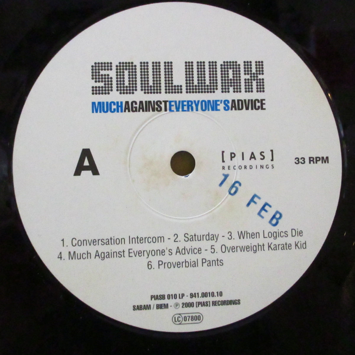 SOULWAX (ソウルワックス) - Much Against Everyone's Advice (EU オリジナル LP/光沢見開きジャケ) '98年2ndアルバム