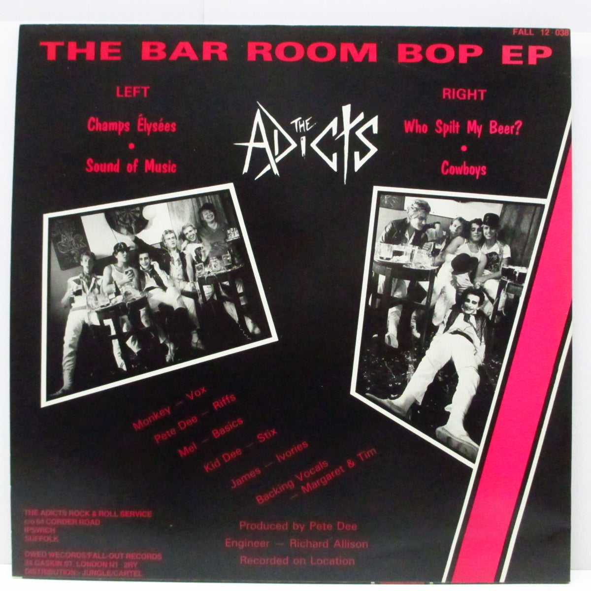 ADICTS, THE (ジ・アディクツ) - The Bar Room Bop EP (UK オリジナル12")