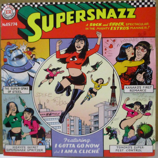 SUPERSNAZZ (スーパースナッズ)  - I Gotta Go Now (US 限定クリアブルーヴァイナル 7インチ/サイン入りコミックブックジャケ)