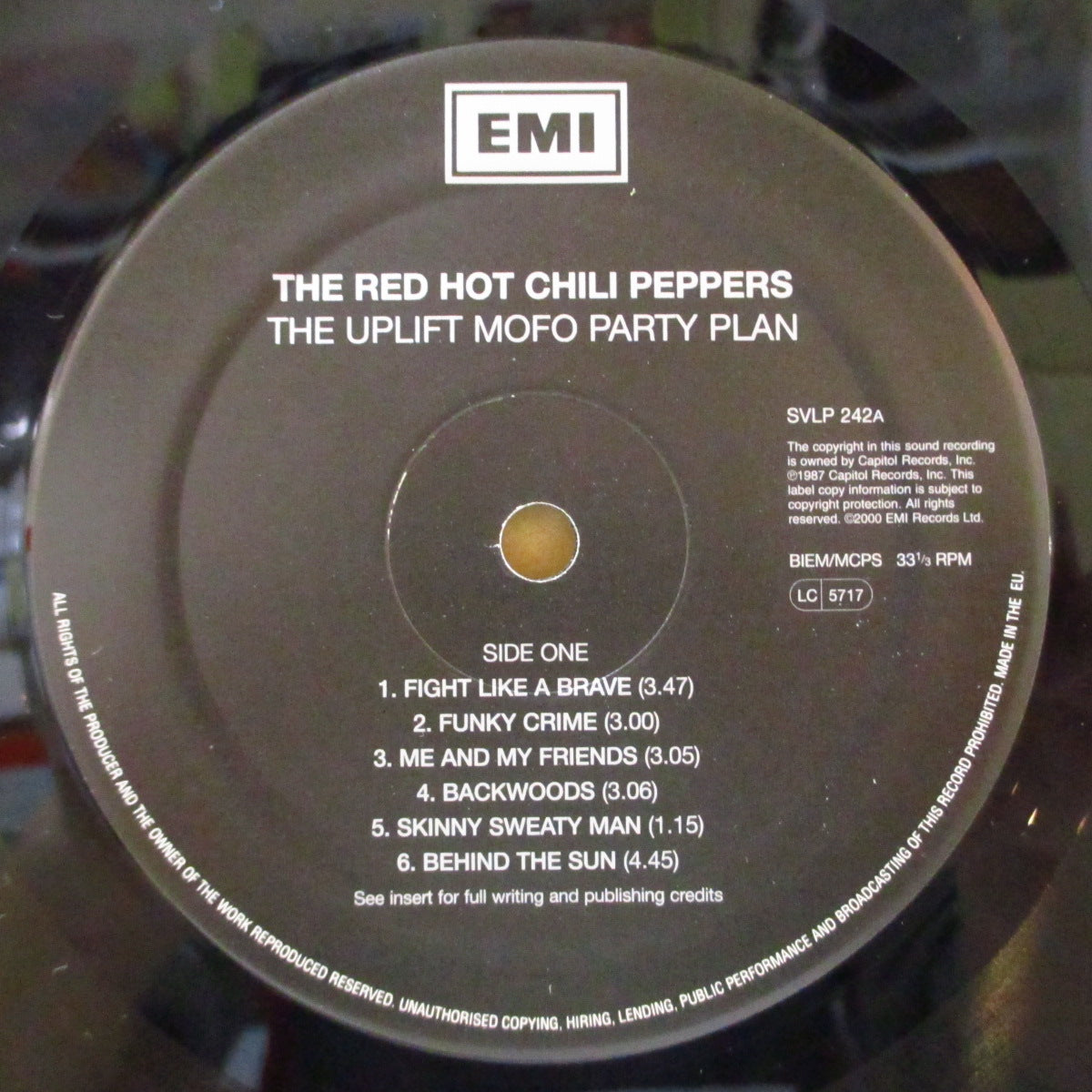 RED HOT CHILI PEPPERS (レッド・ホット・チリ・ペッパーズ) - The Uplift Mofo Party Plan (EU '00 限定再発180グラム重量 LP+レアステッカー付きPVC, インサート) '87年3rdアルバム