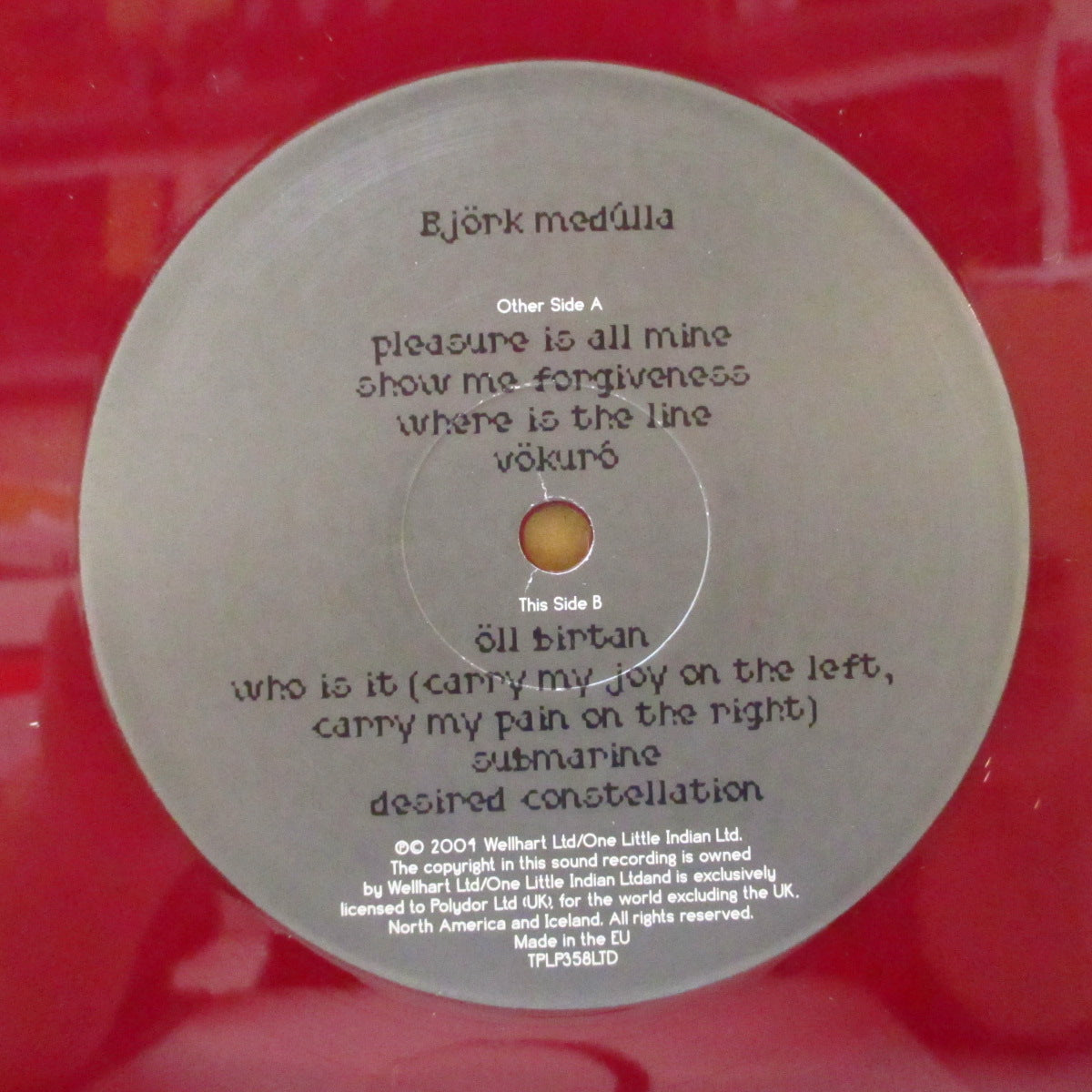 BJORK (ビョーク) - Medúlla (UK '15 限定再発「マルーンヴァイナル」2xLP+光沢固紙インナー/光沢見開きジャケ)