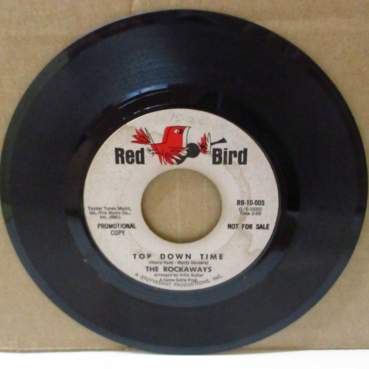 ROCKAWAYS (ザ・ロッカウェイズ) - Top Down Time / Don't Cry (US '64 プロモ・ラベ 7インチ)極上美メロ・アップテンポ・ホッドロッド・サーフ・コーラス・ナンバー