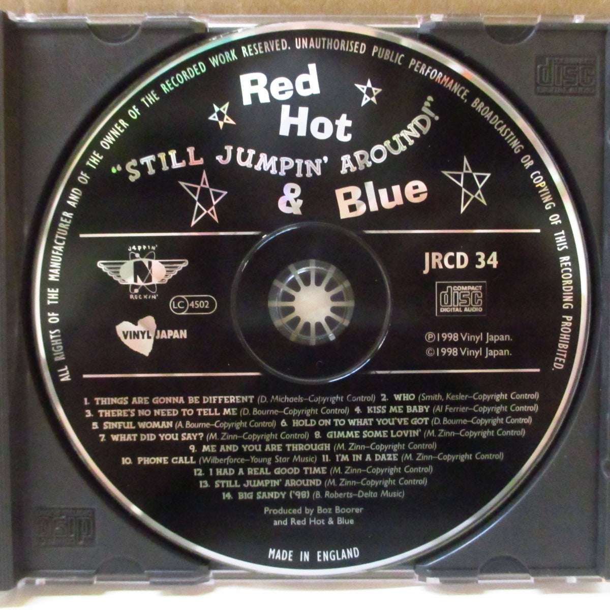 RED HOT 'N' BLUE (レッド・ホットン・ブルー) - Still Jumpin' Around (UK オリジナル・モノラル CD) '98年5thアルバム
